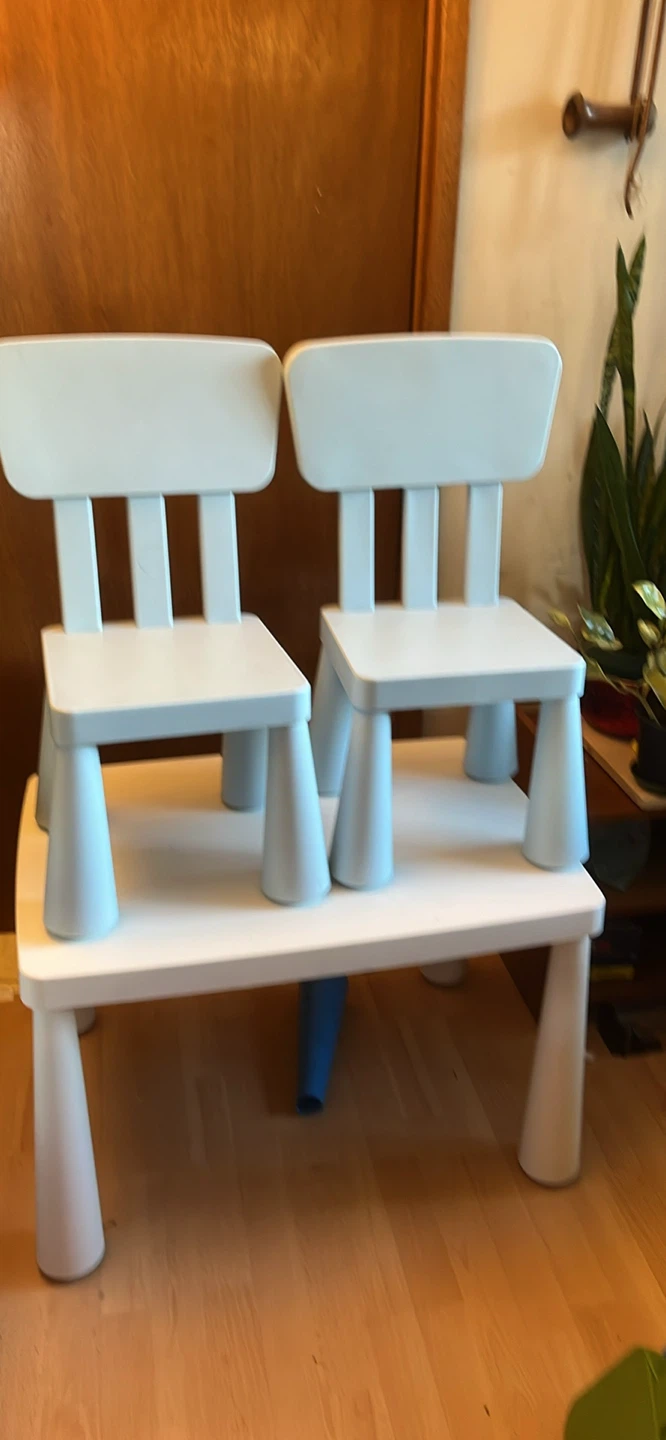 IKEA mammut table and 2 chairs - photo 3