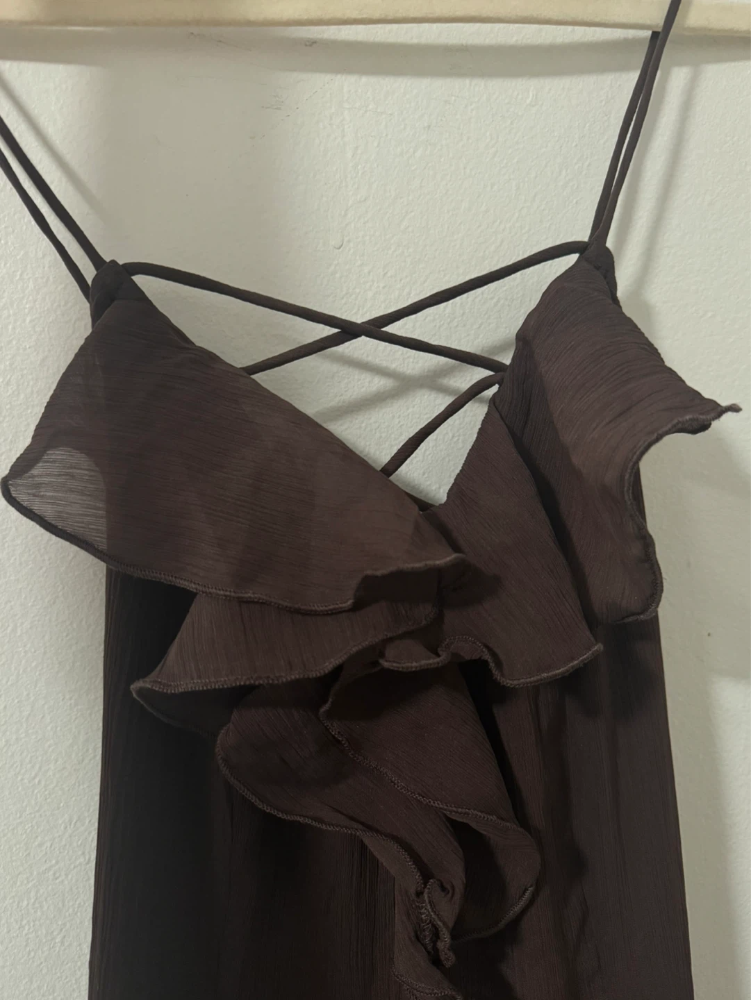 Brown Ruffle Maxi Dress - photo 4