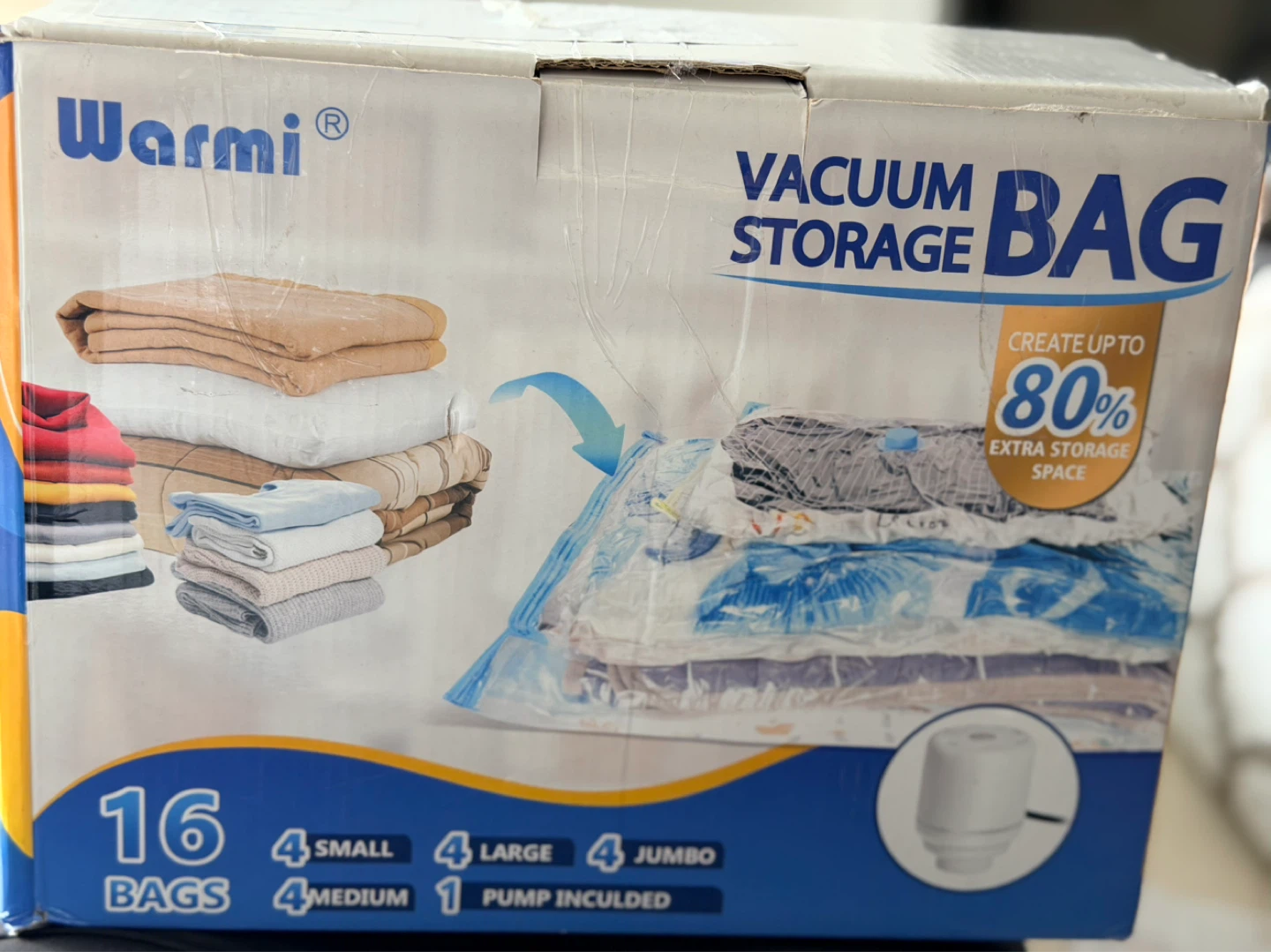 Warmi Vacuum Storage Bags - 16 Pack with Pump - photo 2
