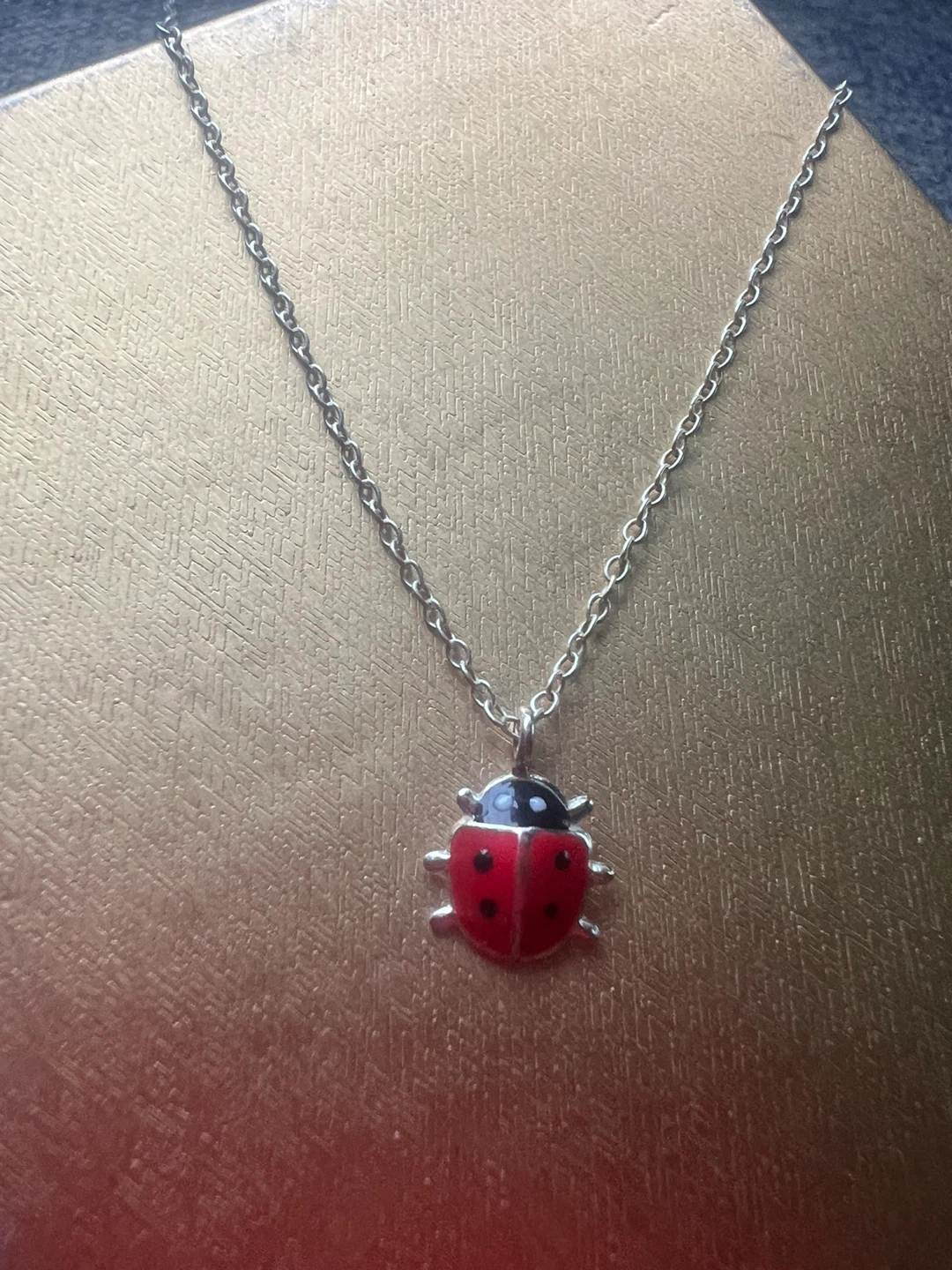 925 Silver Ladybug Pendant Necklace