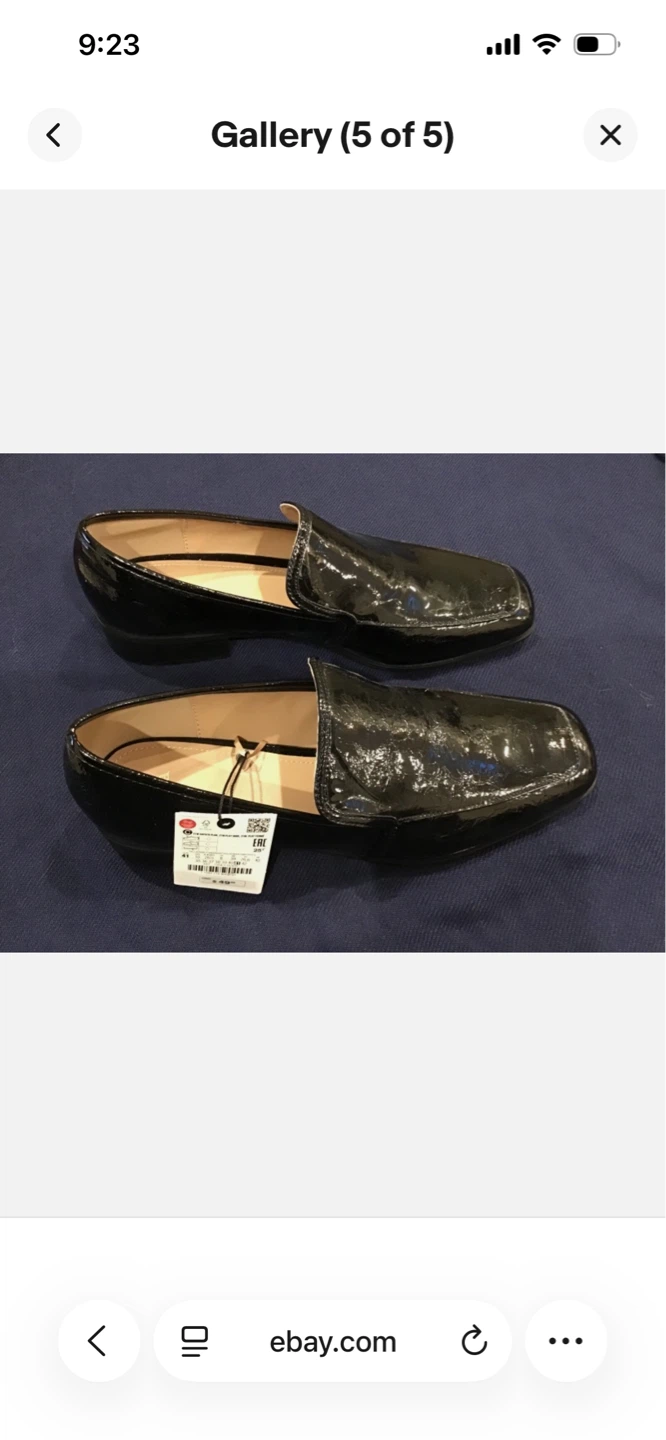 Black Patent Loafers Size 41