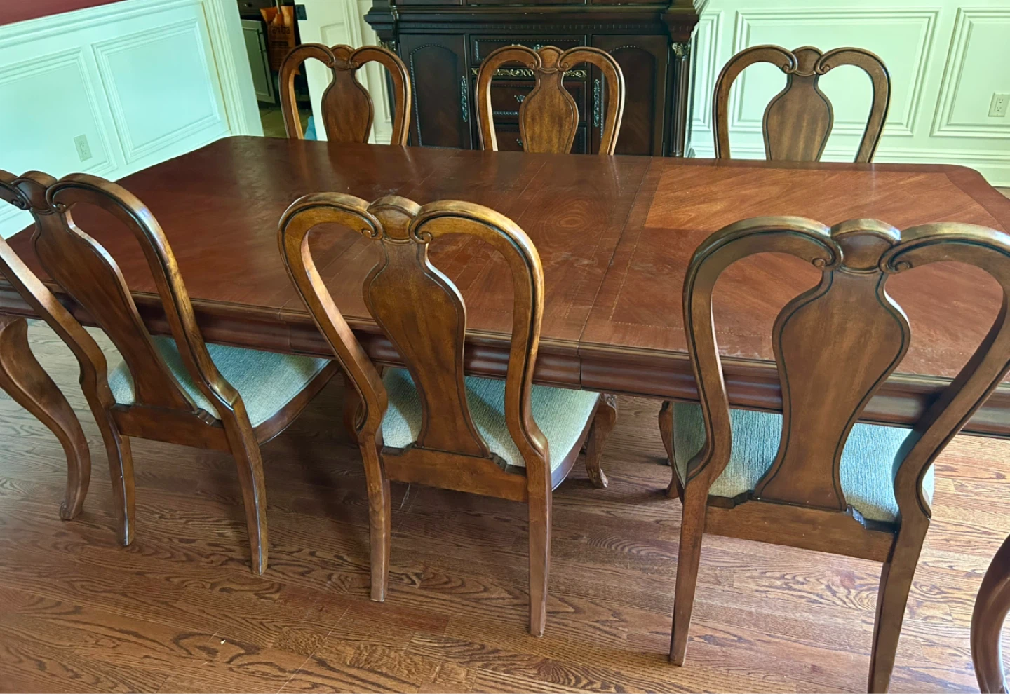 Wooden Dining Table Set with 6 Chairs - photo 2