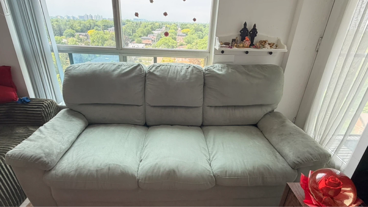 Light Grey 3-Seater Sofa - photo 2