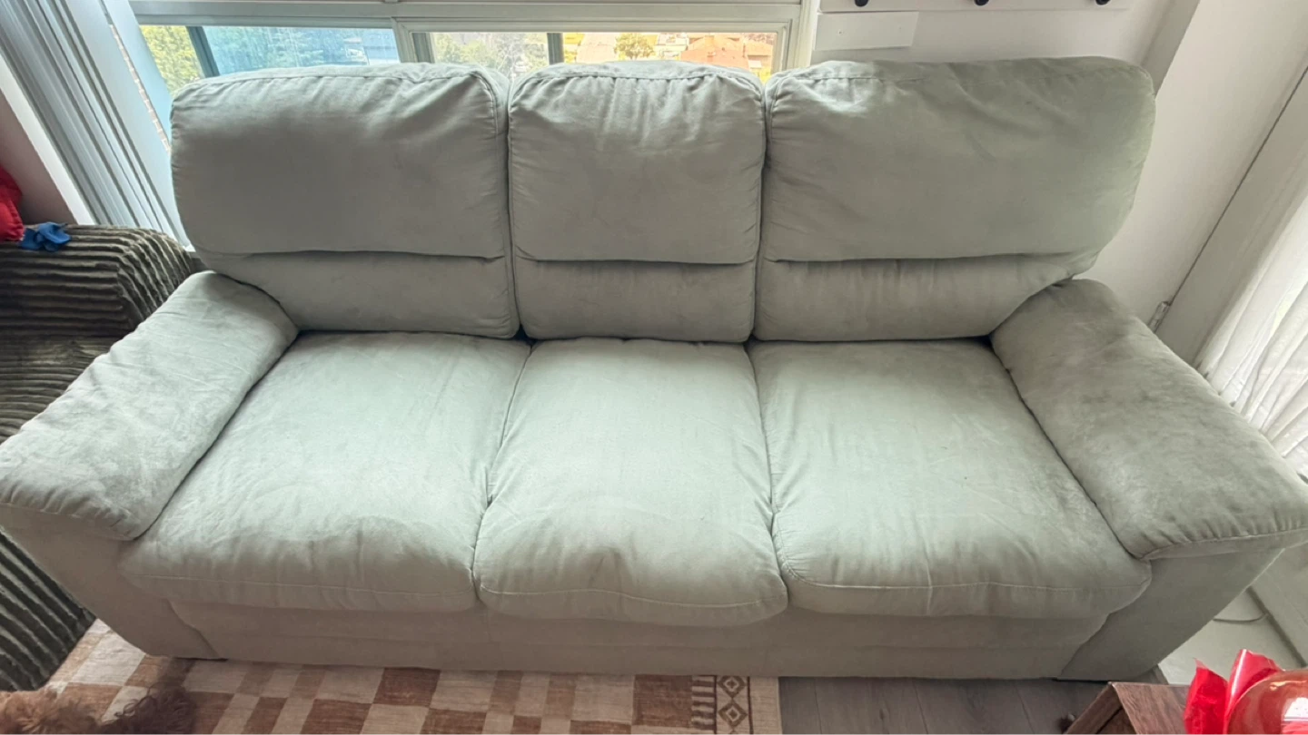 Light Grey 3-Seater Sofa