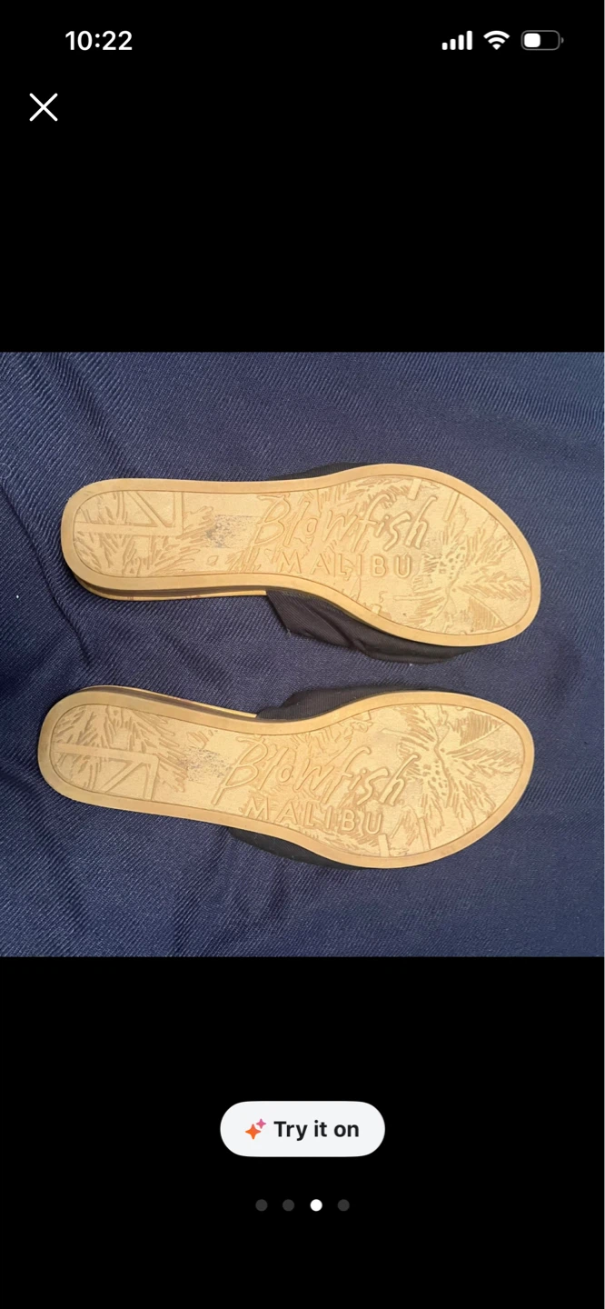 Blowfish Malibu Black Bow Sandals Size 10 - photo 3