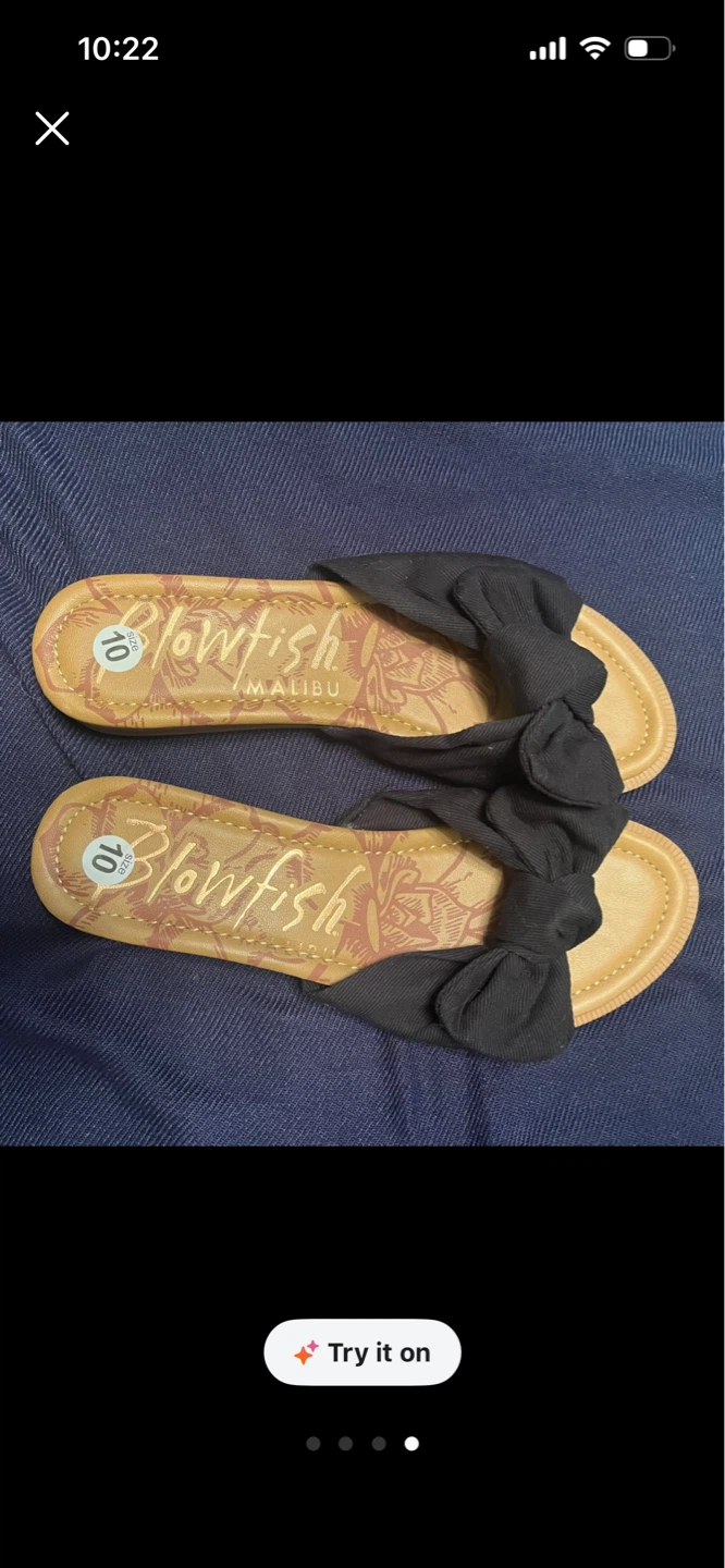 Blowfish Malibu Black Bow Sandals Size 10 - photo 4