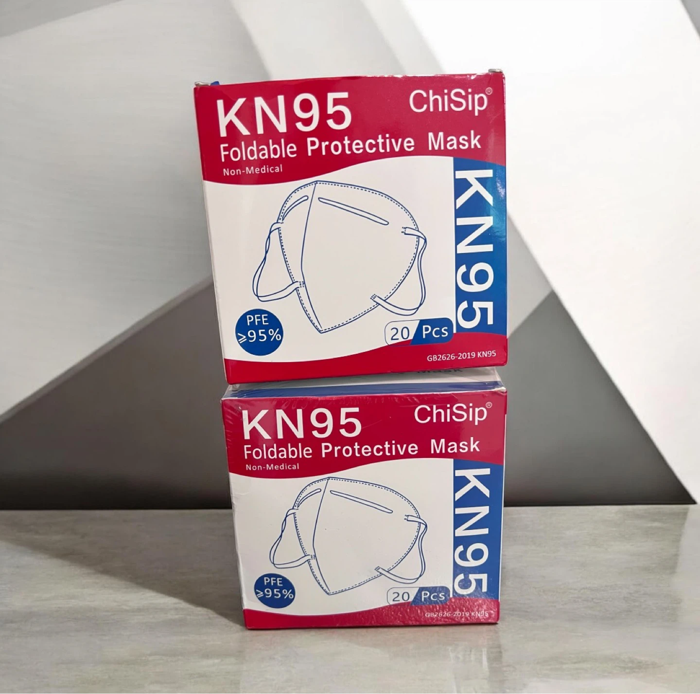 KN95 Foldable Protective Face Masks – 20 Masks Per Box – new