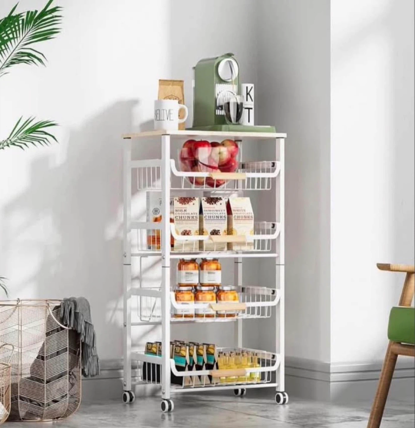 5-Tier Kitchen Storage Cart with Wheels (BRAND NEW IN BOX)