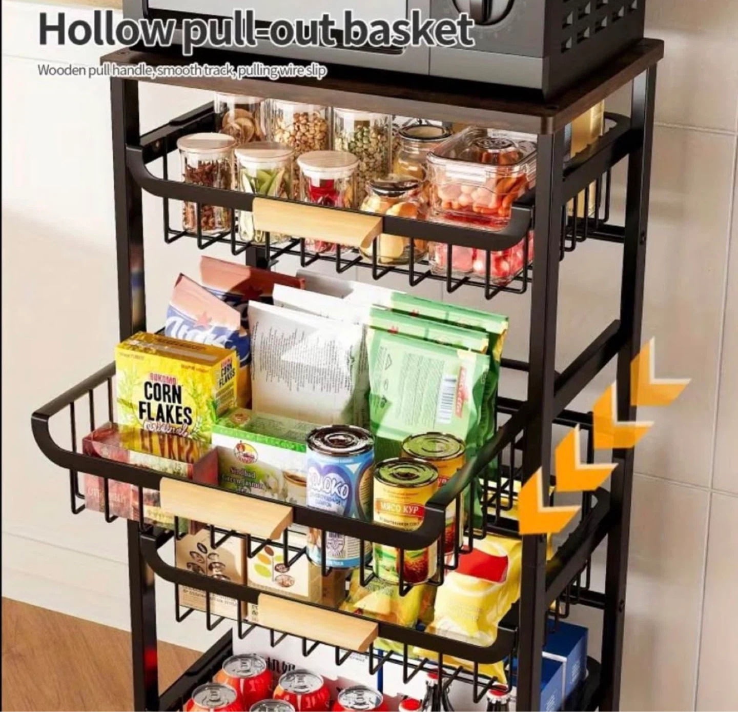 5-Tier Kitchen Storage Cart with Wheels (BRAND NEW IN BOX) - photo 3