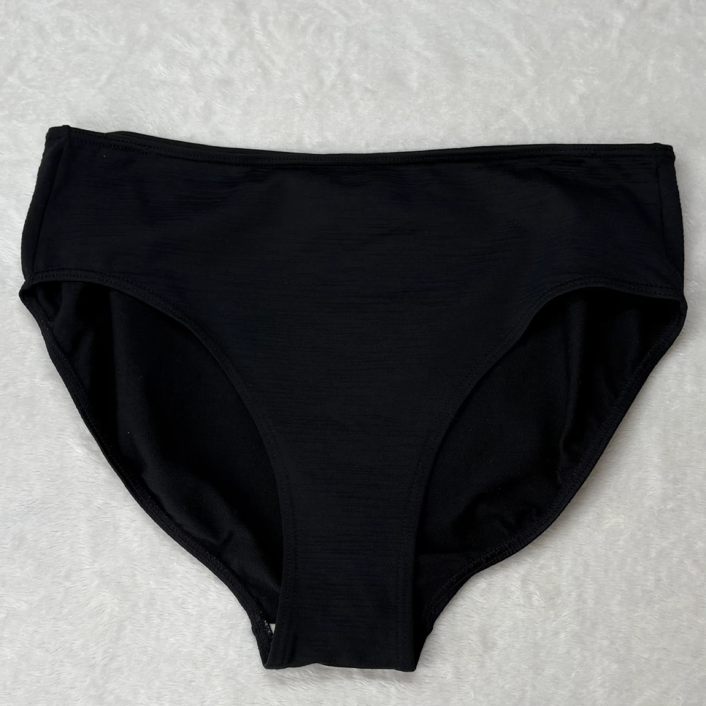 It Figures Black Textured Bikini Bottoms High Waist Size 14 - photo 2