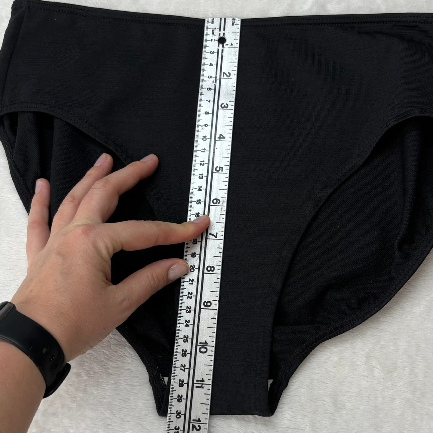 It Figures Black Textured Bikini Bottoms High Waist Size 14 - photo 5