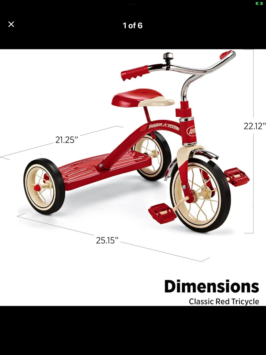 Radio Flyer Classic Red Tricycle with Canadian Flag