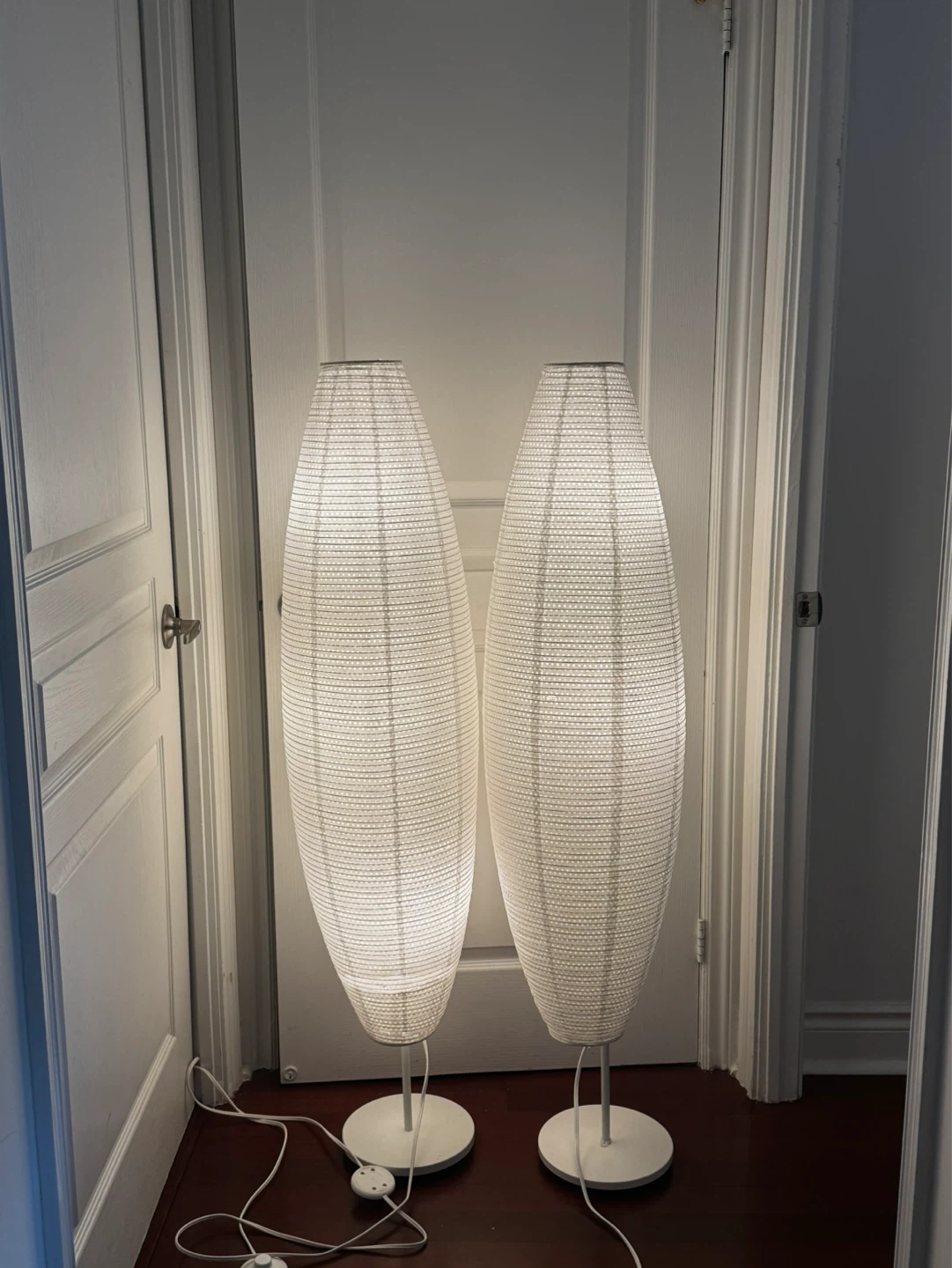 A Pair IKEA Holmö Floor Lamps