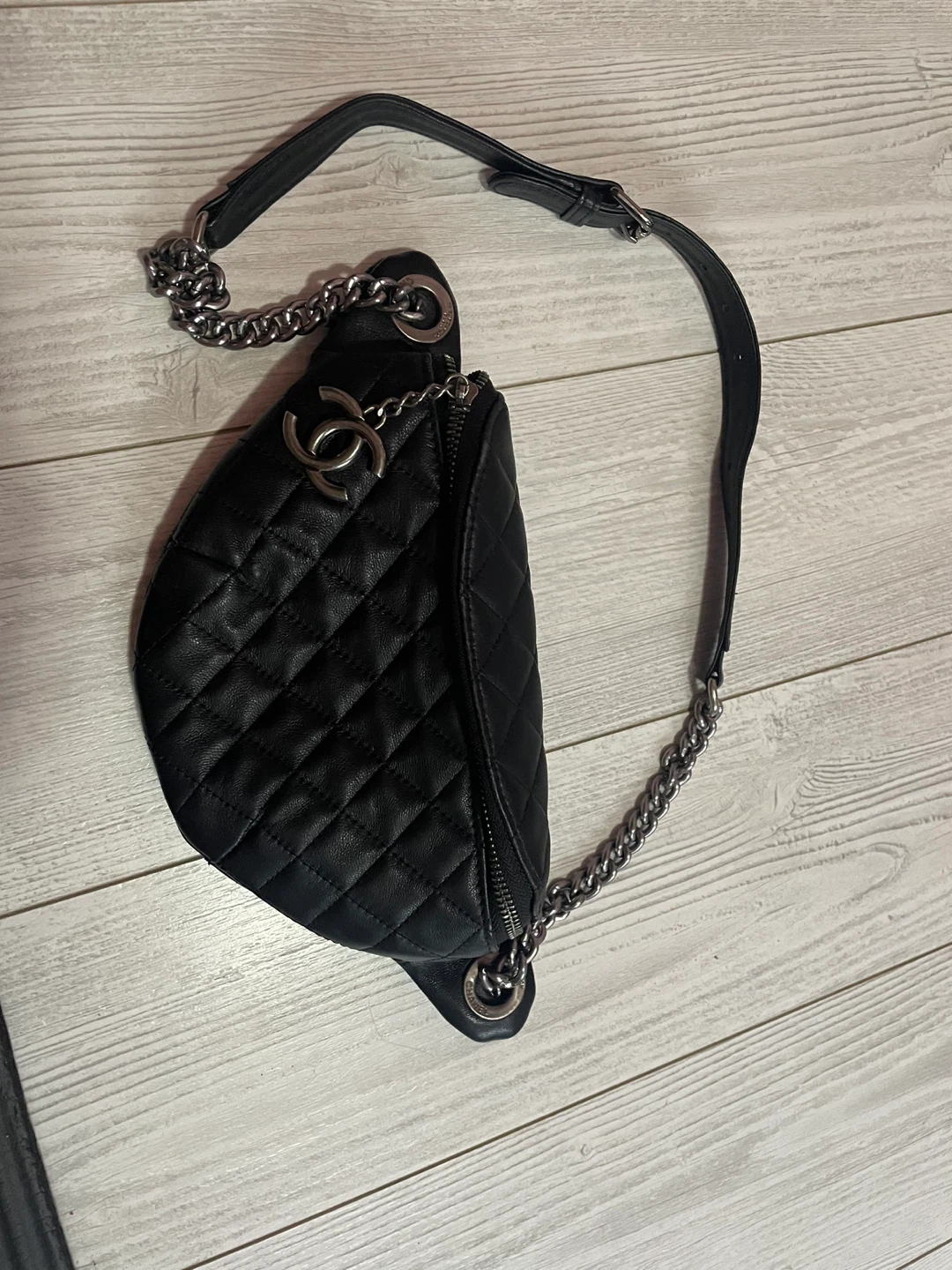 CHANEL Quilted Leather Belt Bag