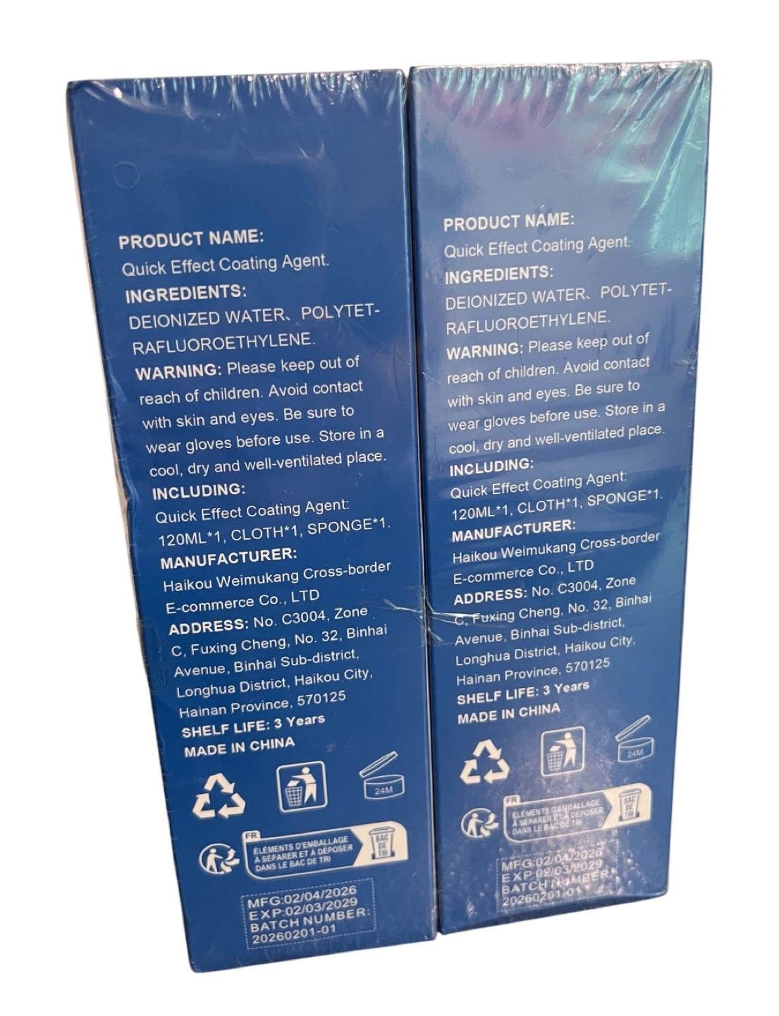 Quick Effect Car Coating Spray Kit – 2 Pack – Brand New Sealed - photo 2