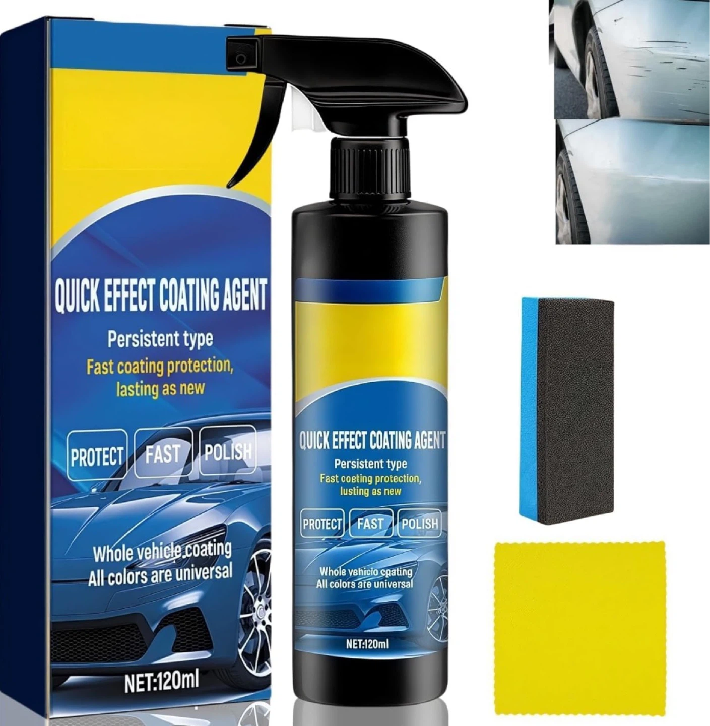 Quick Effect Car Coating Spray Kit – 2 Pack – Brand New Sealed - photo 3