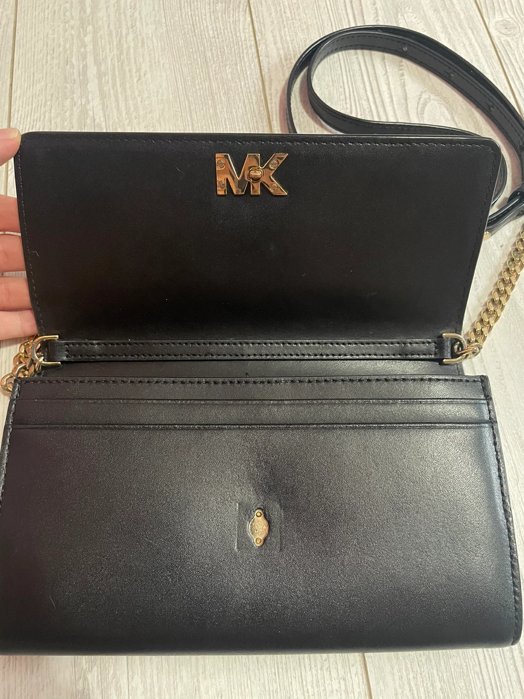 Michael Kors Black Leather Wallet on Chain - photo 2