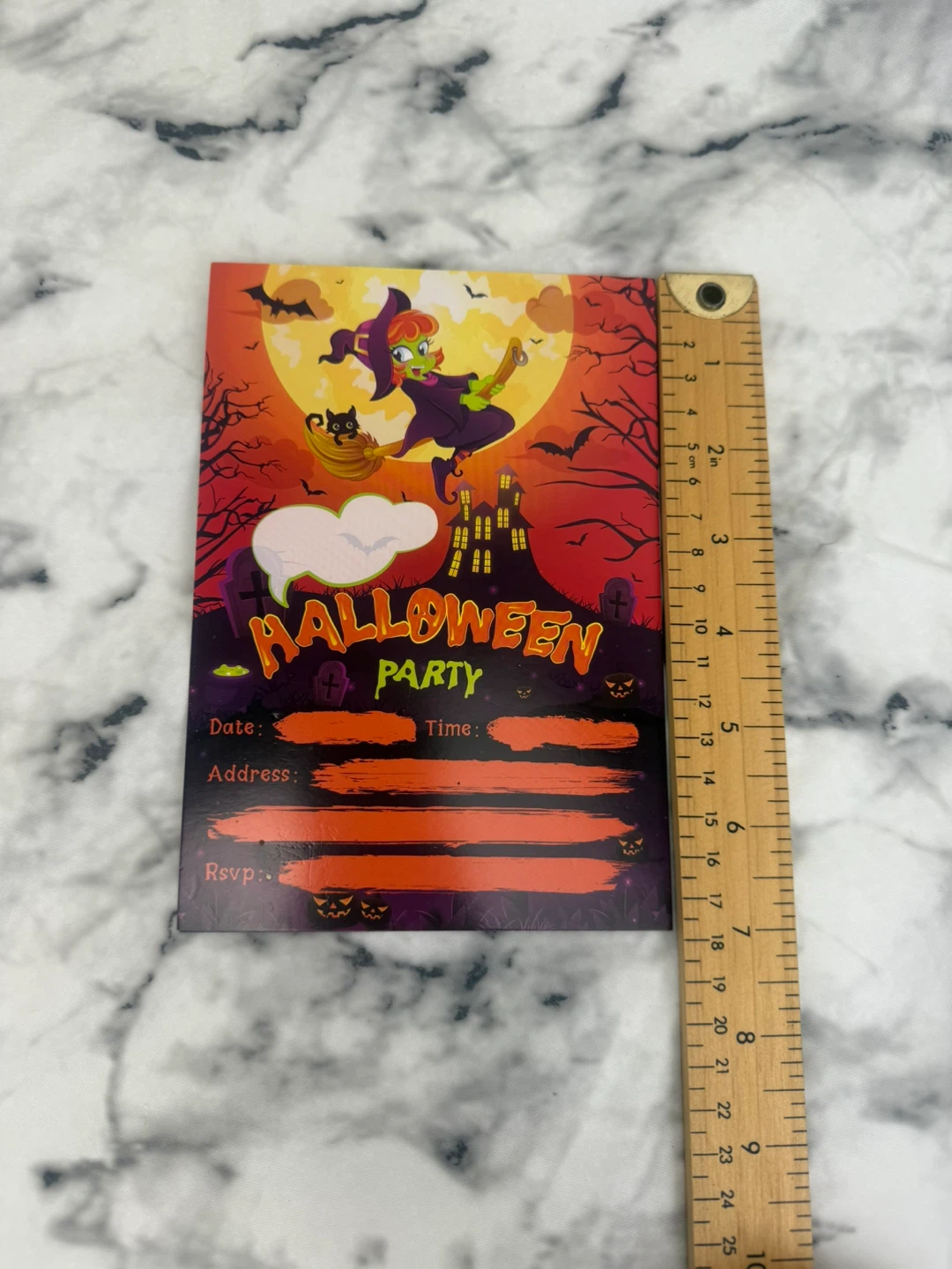 Halloween Party Invitations with Envelopes