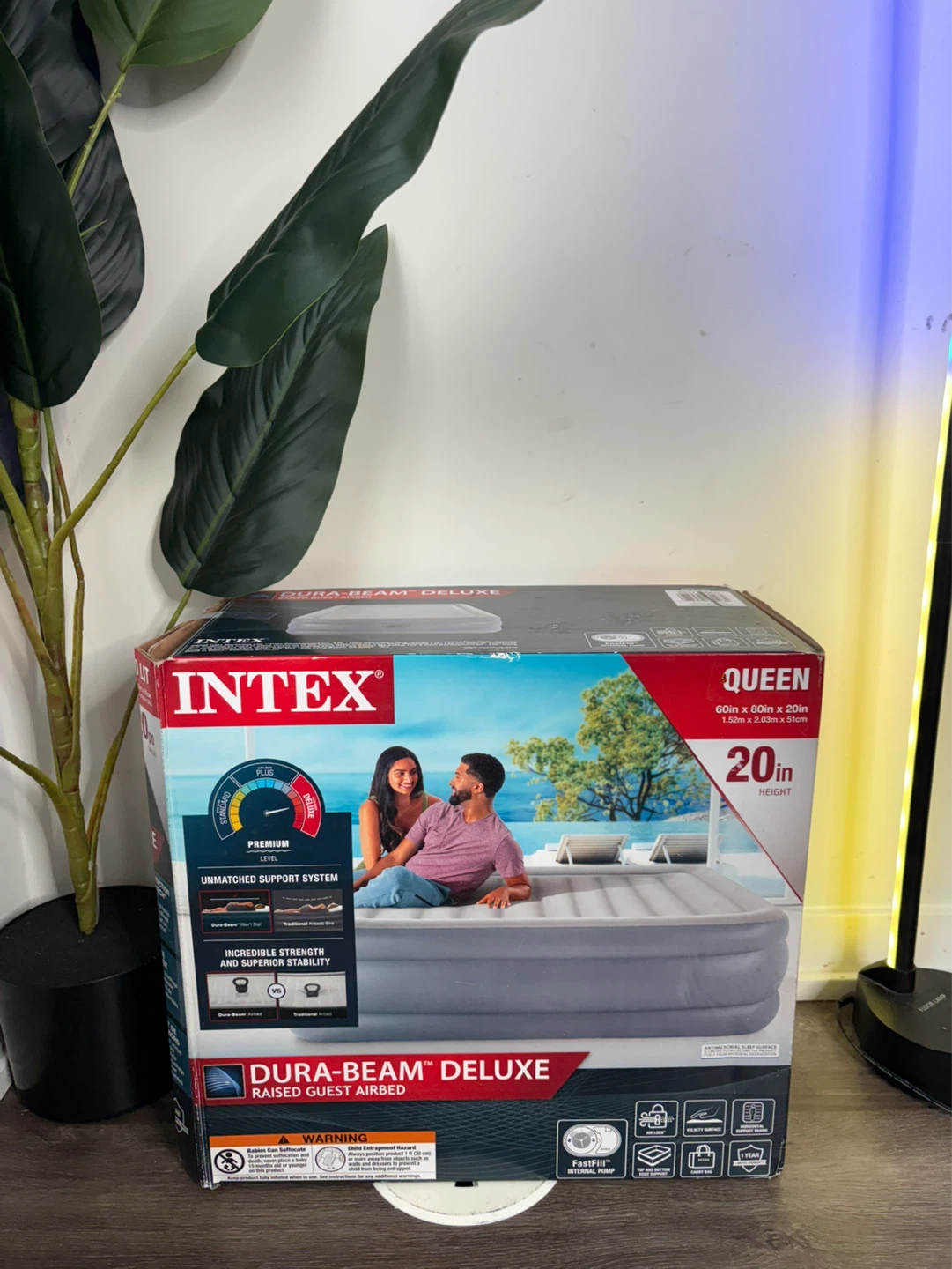 INTEX Dura-Beam Deluxe Air Mattress