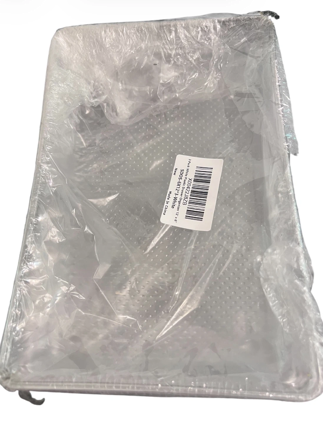 3-Pack Plastic Drawer Organizers – 12” x 6” – Brand New - photo 2