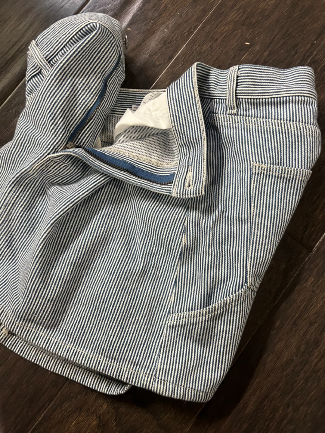 Frank And Oak Denim Striped Mini Skirt - photo 3