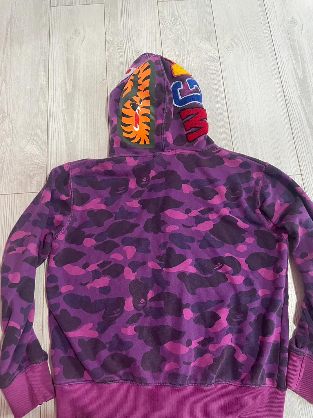 A Bathing Ape Purple Camo Shark Full Zip Hoodie - photo 3