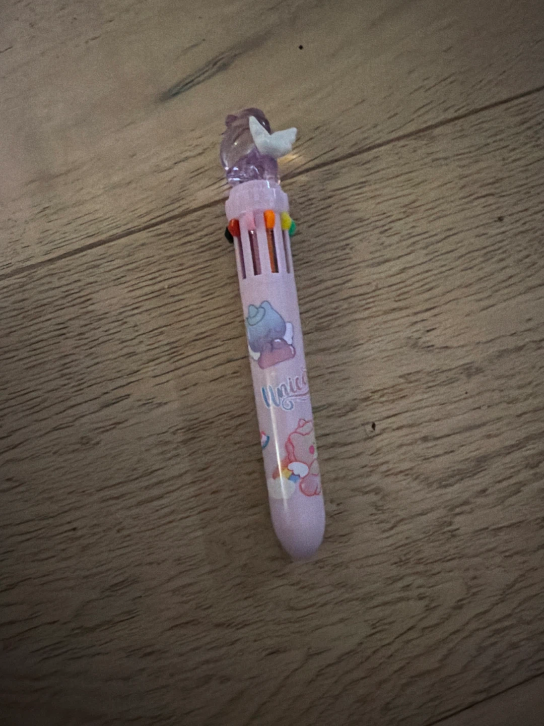 Multi-Color Ballpoint Pen with Unicorn Topper