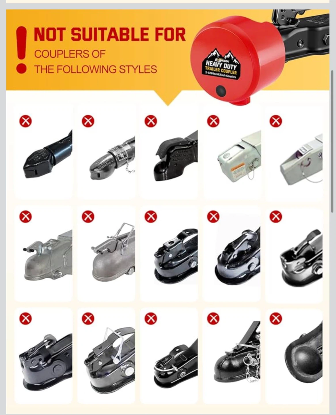RVSHARK Heavy Duty Trailer Coupler Lock - photo 3