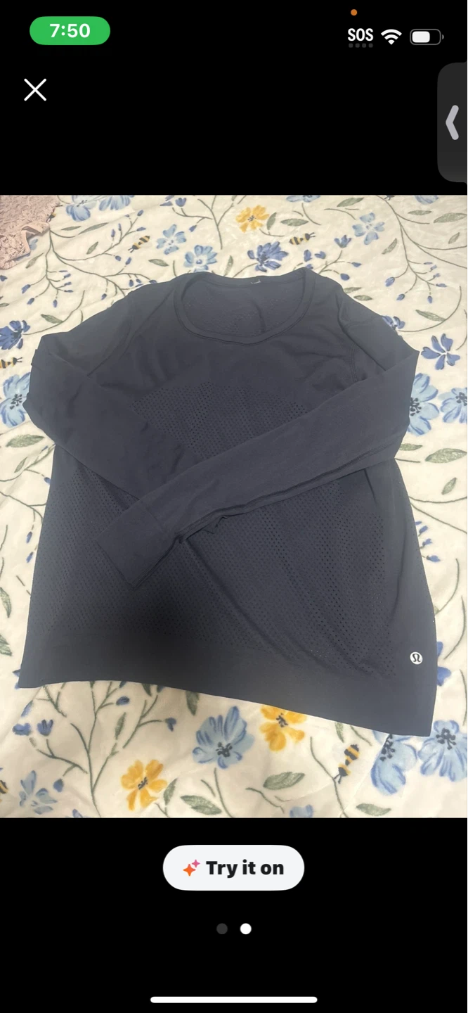 Lululemon Navy Long Sleeve Top