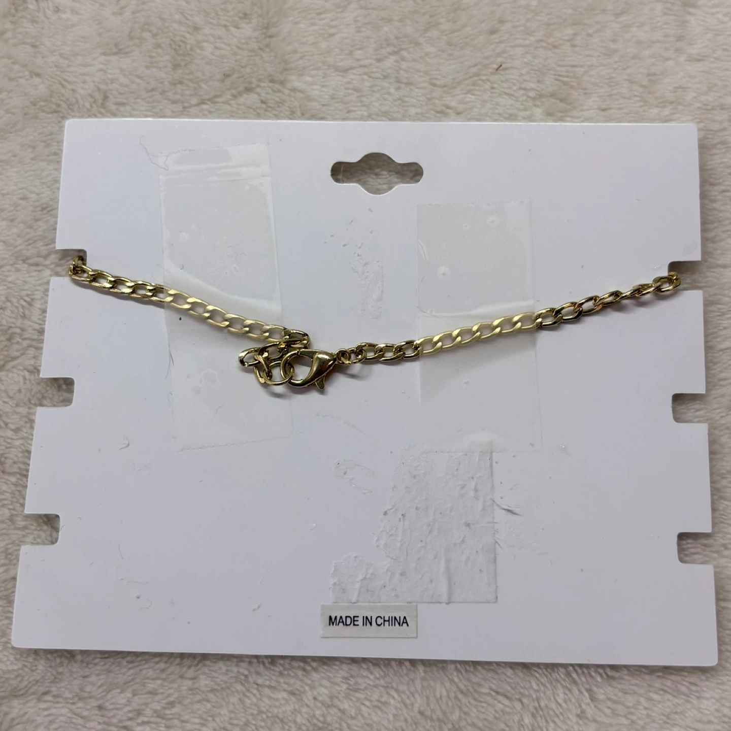 Gold Tone Baby Anklet Script Word Chain Bracelet Summer Jewelry - photo 4