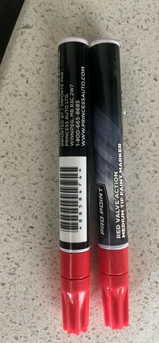 Princess Auto Pro Point Red Valve Action Paint Marker