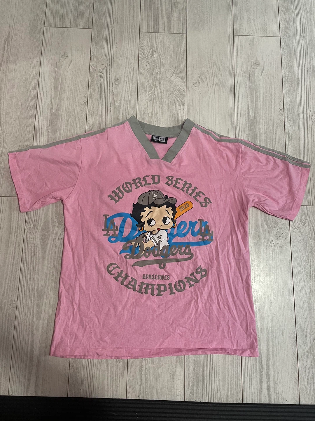 New Era Betty Boop Dodgers World Series Champions T-Shirt