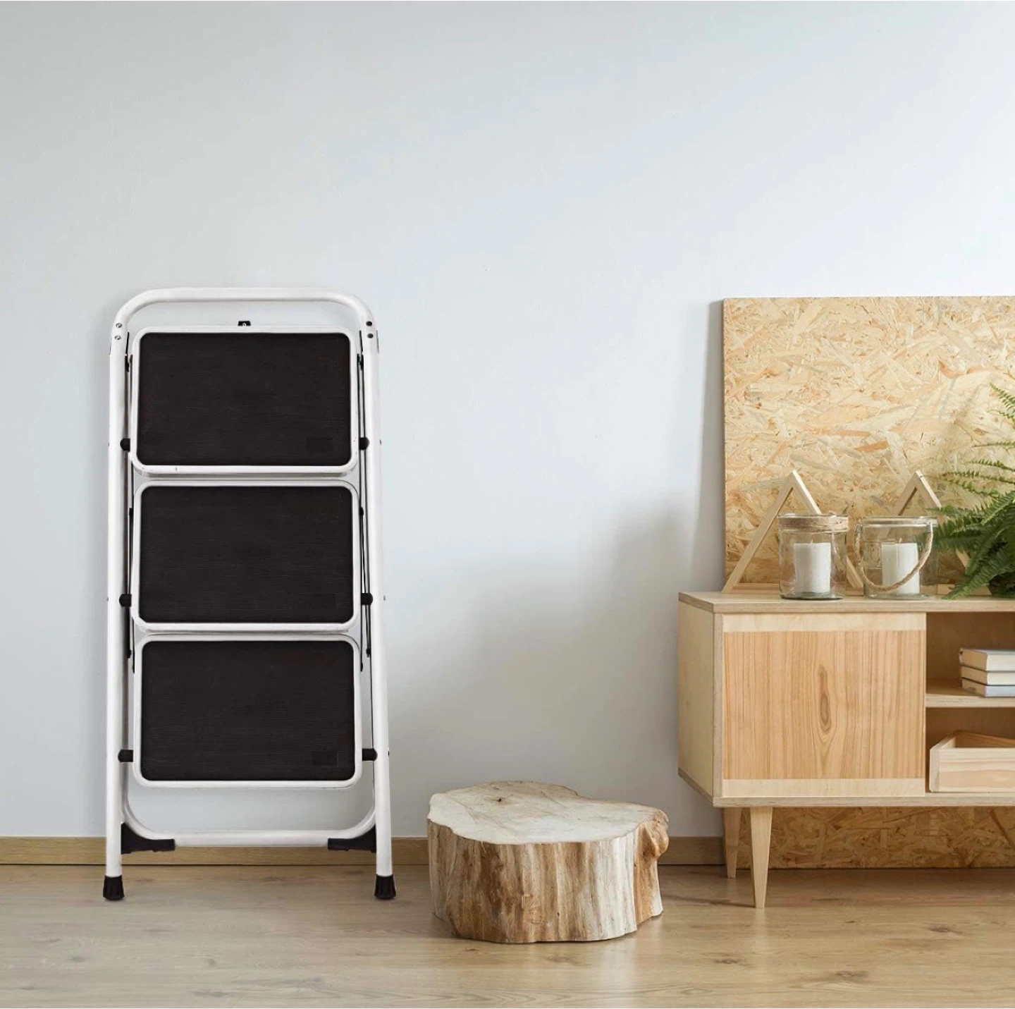 Goplus 3 Step Ladder, Folding Heavy Duty Step - photo 3