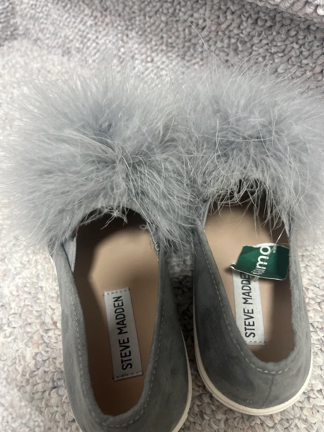 Steve Madden Grey Feather Slip-On Sneakers - photo 2