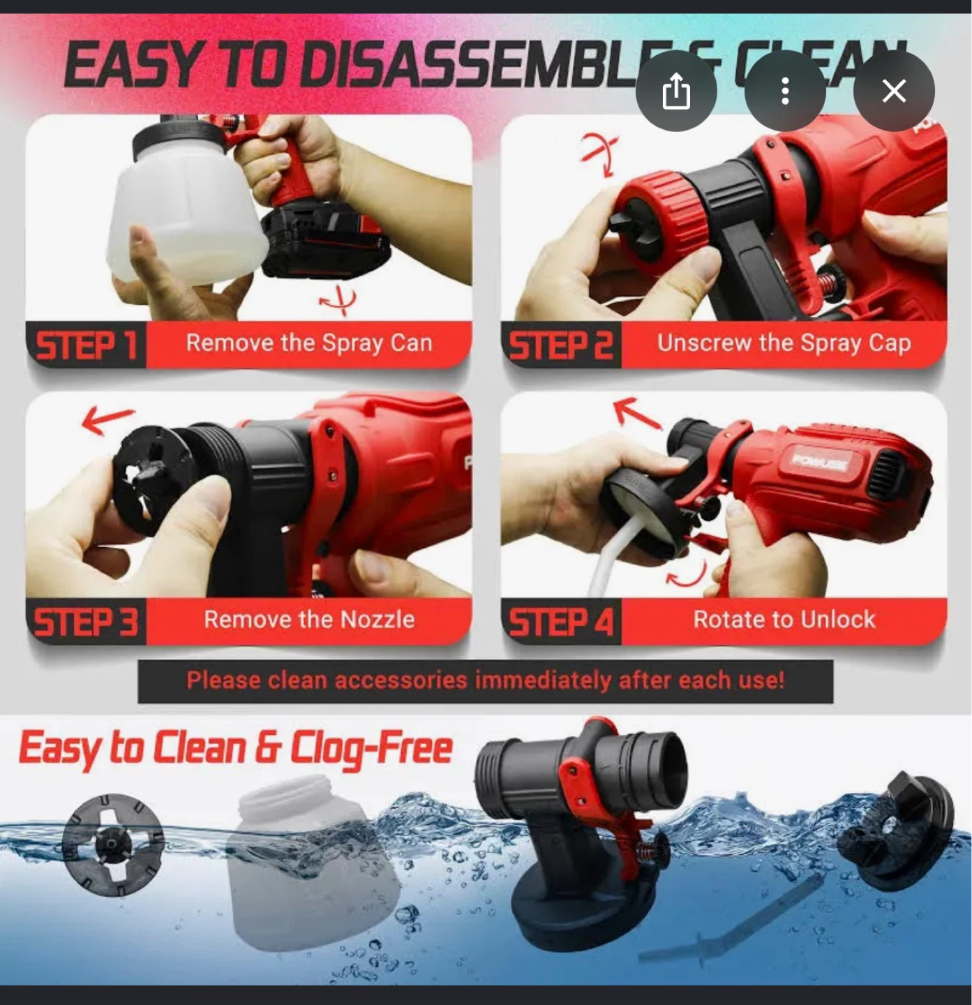 Powuse Cordless Paint Sprayer