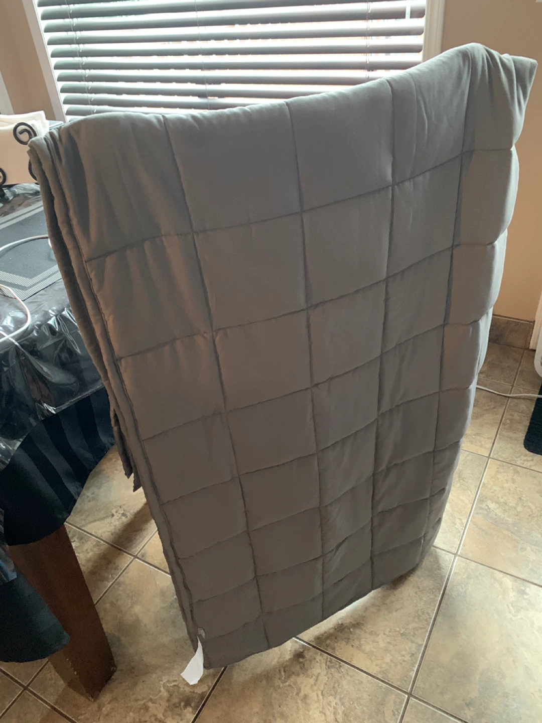 Grey Quilted Weighted Blanket 10 lbs - photo 3
