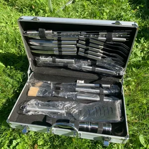19-Piece BBQ Grill Tool Set with Carrying Case