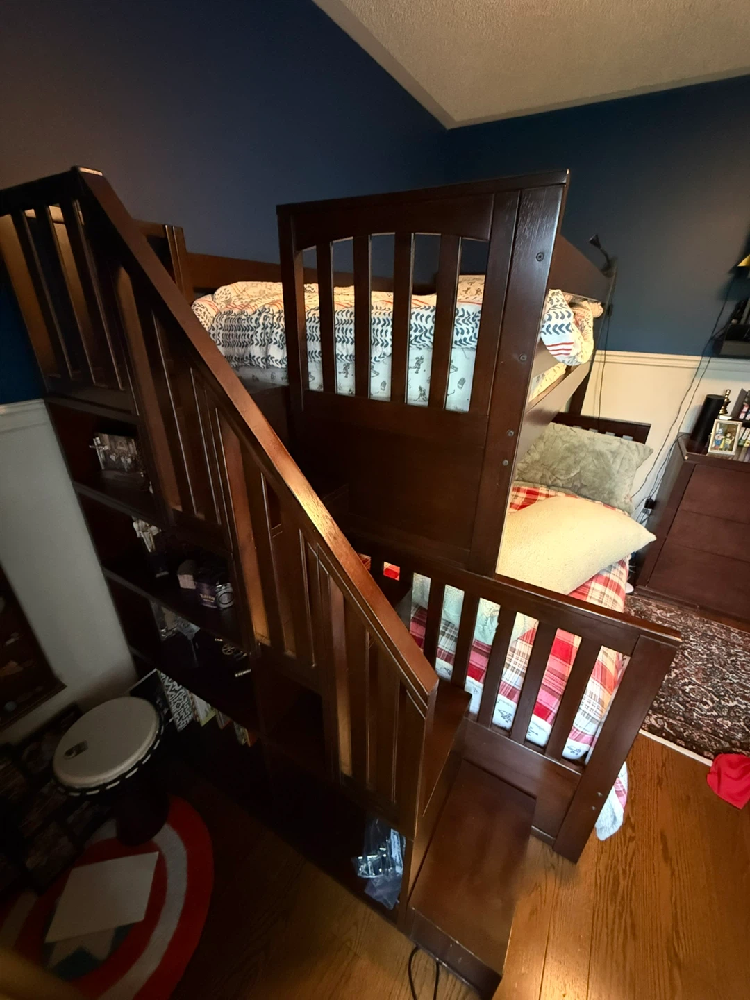 Single over double wooden bunkbed - photo 2