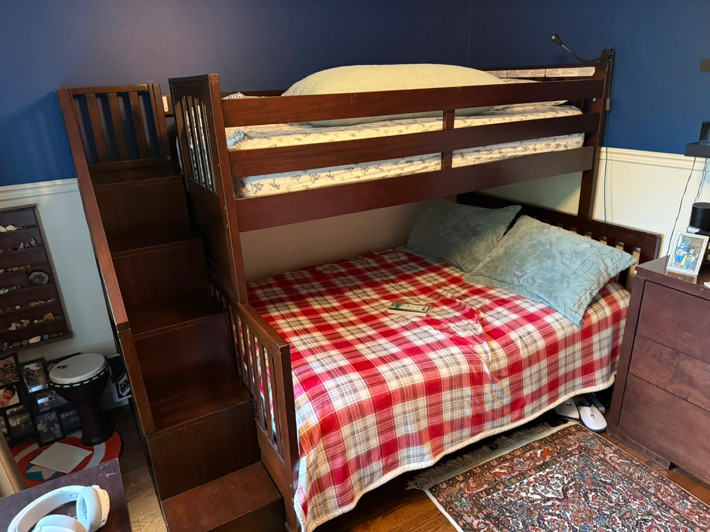 Single over double wooden bunkbed - photo 3