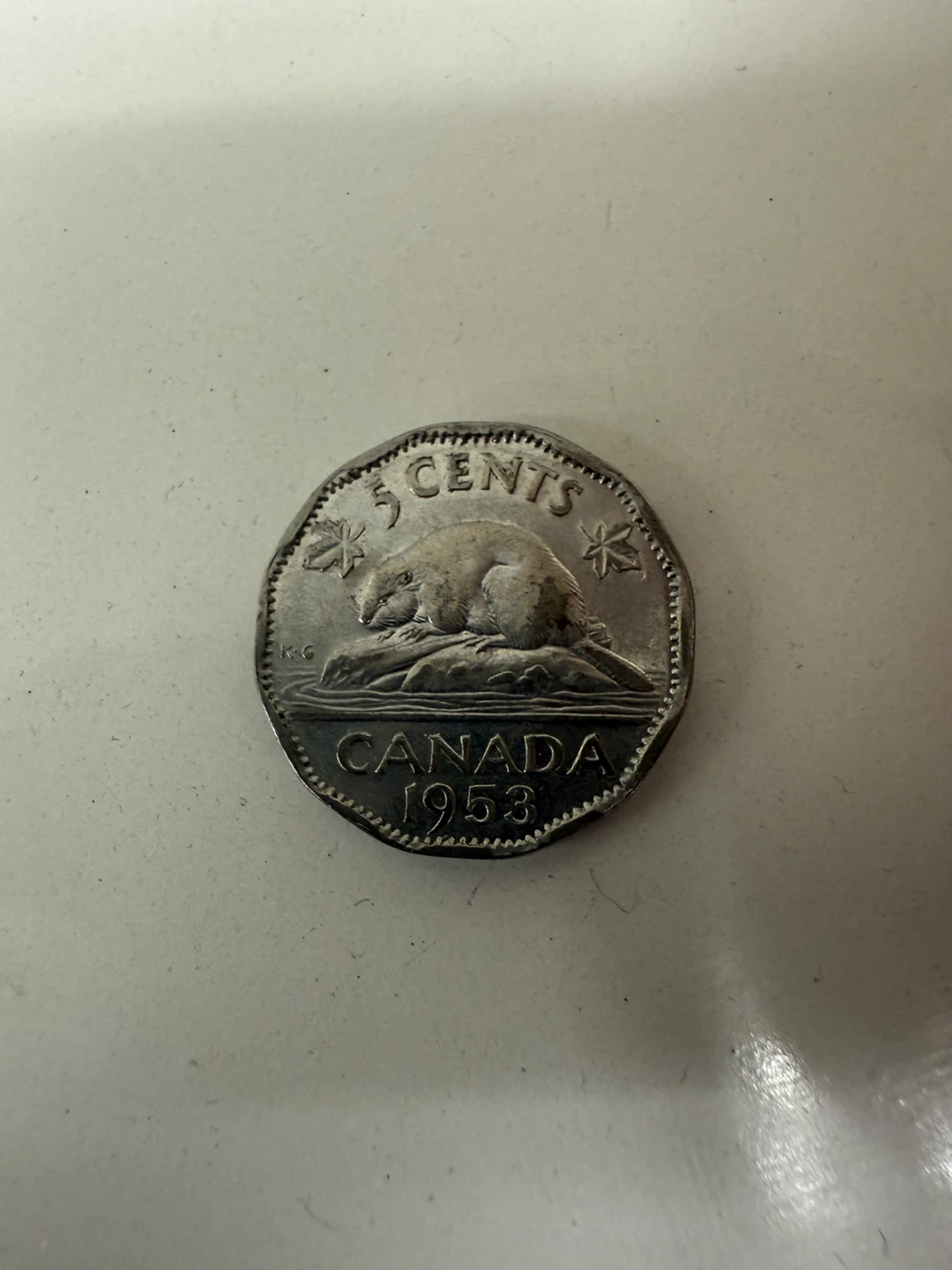 1953 Canada 5 Cents Coin - photo 2