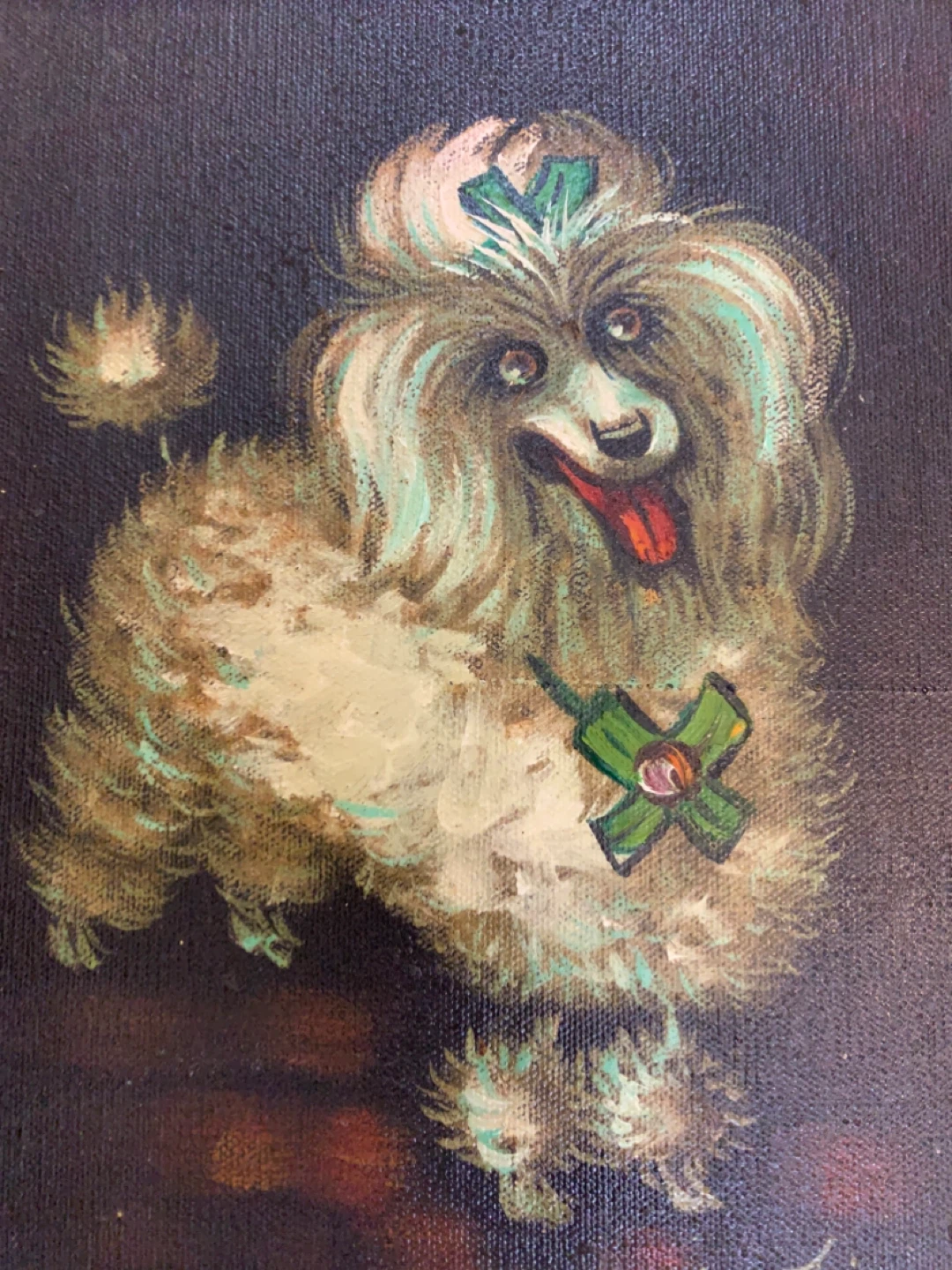 Framed oil Painting of a Poodle - photo 3