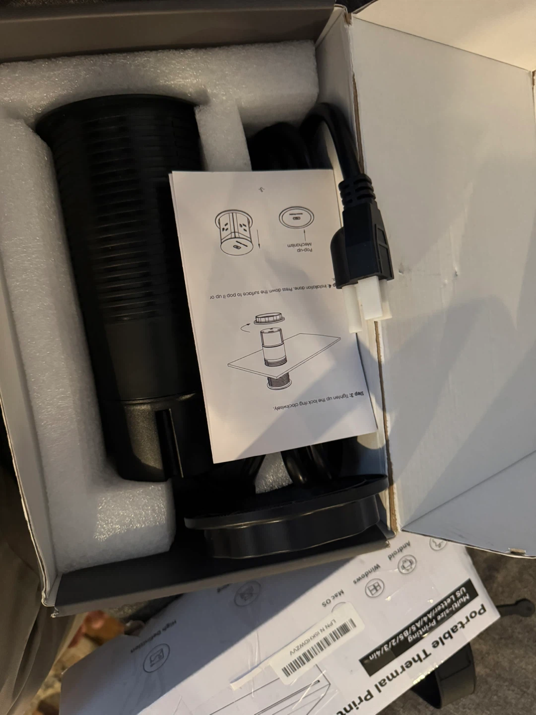Jgstkcity Pop Up Countertop Outlet with Wireless Charger - photo 3