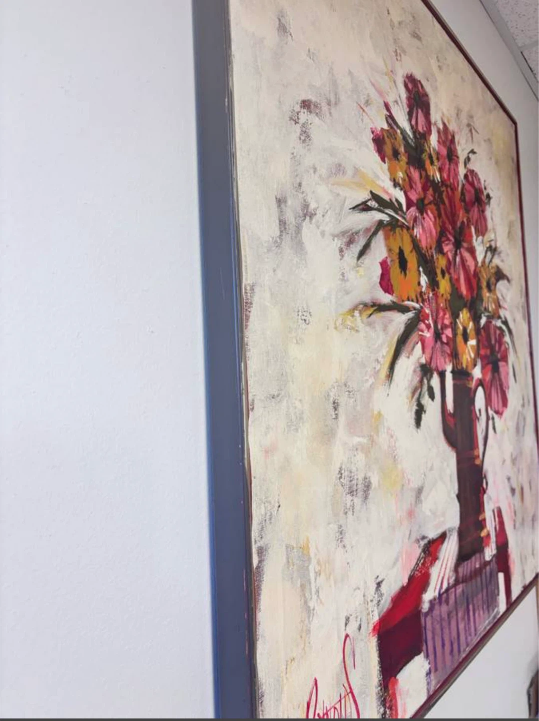 Vintage Lee Reynolds  painting, mid-century modern 40 inch - photo 4