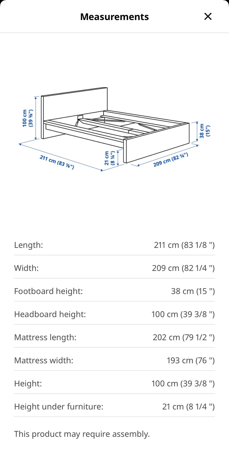 IKEA KING MALM Bed Frame - photo 5