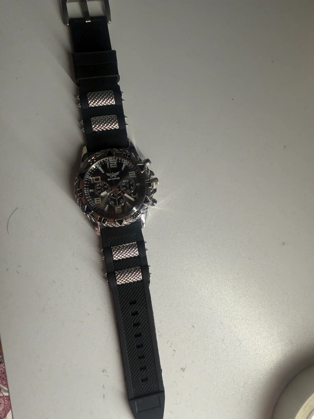 Zhowe Men's Watch Black Silicone Band
