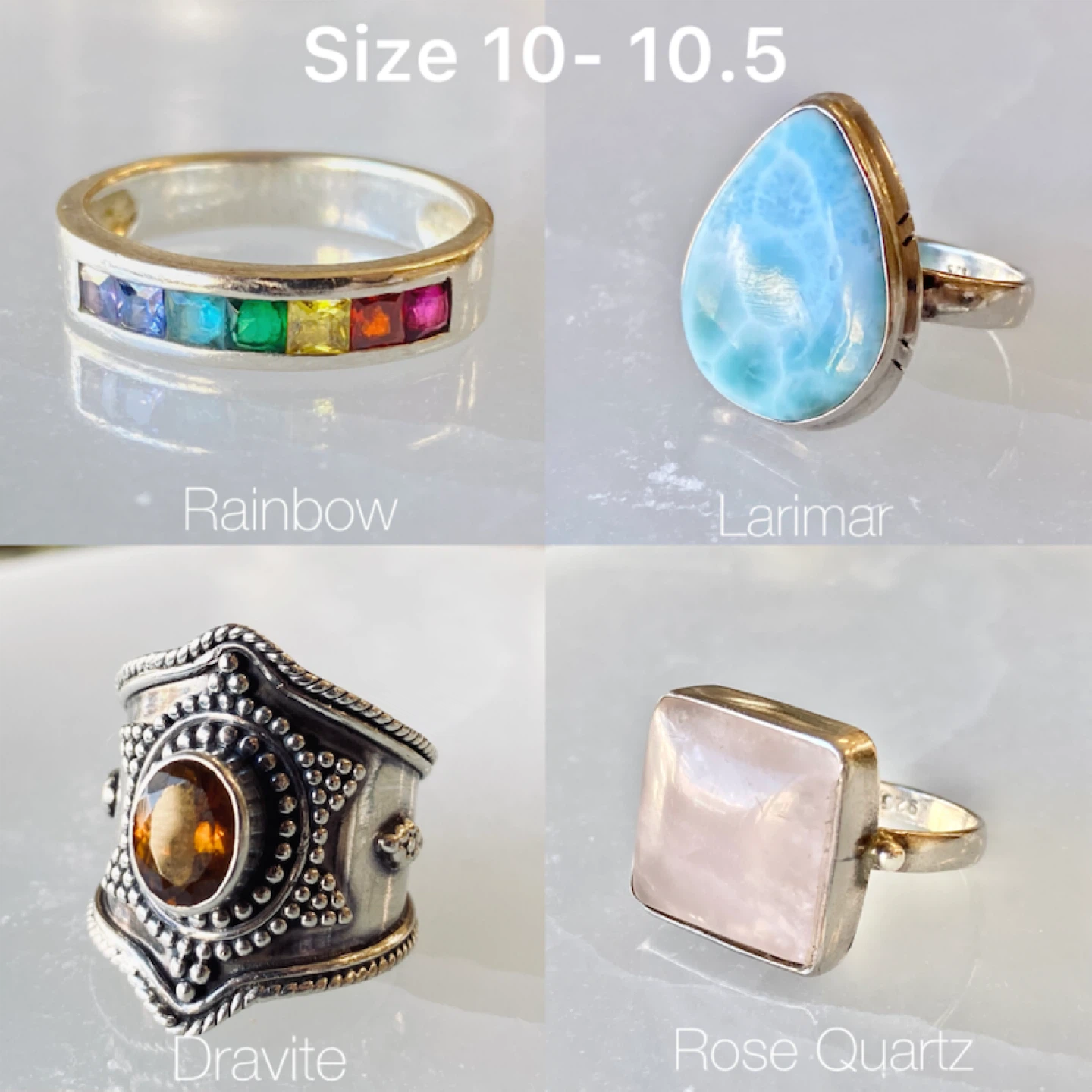 Sterling Silver Rings 10-10.5