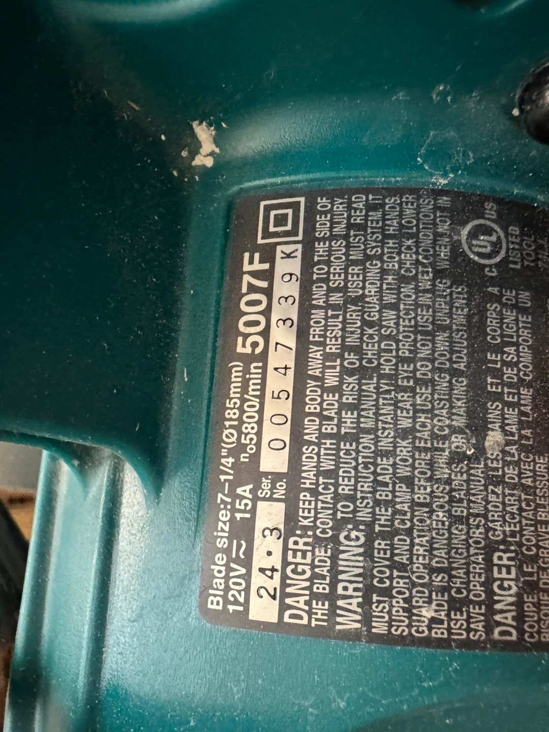 Makita 5007F Circular Saw with Case - photo 3