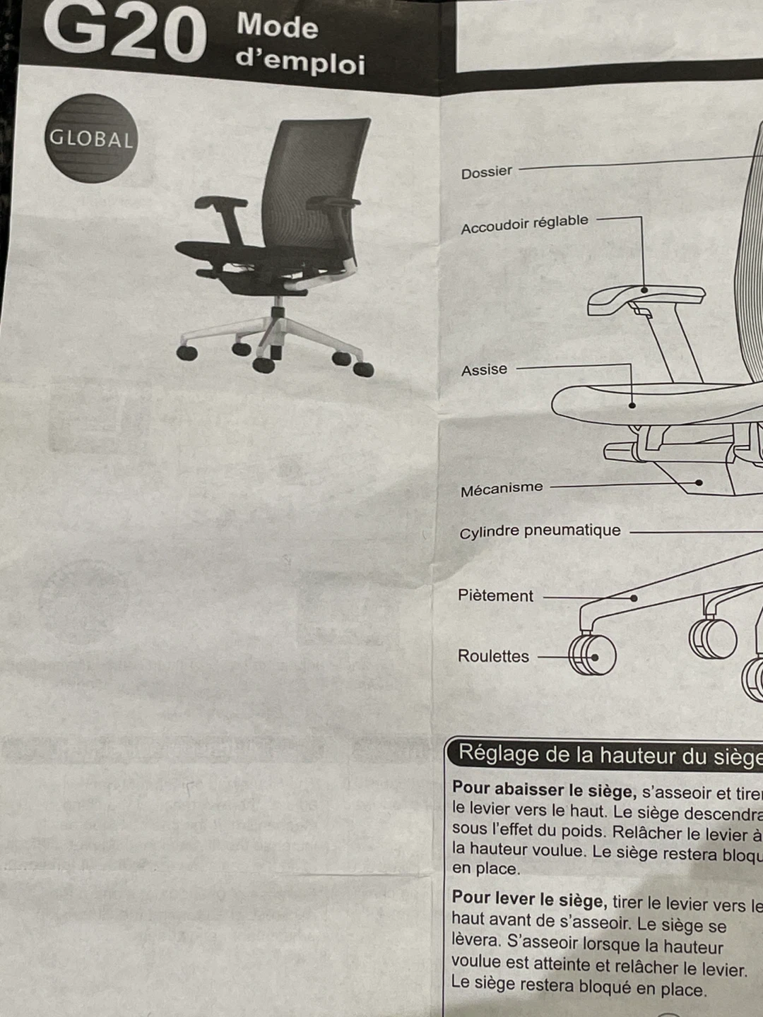 Global G20 Ergonomic Office Chair - photo 4