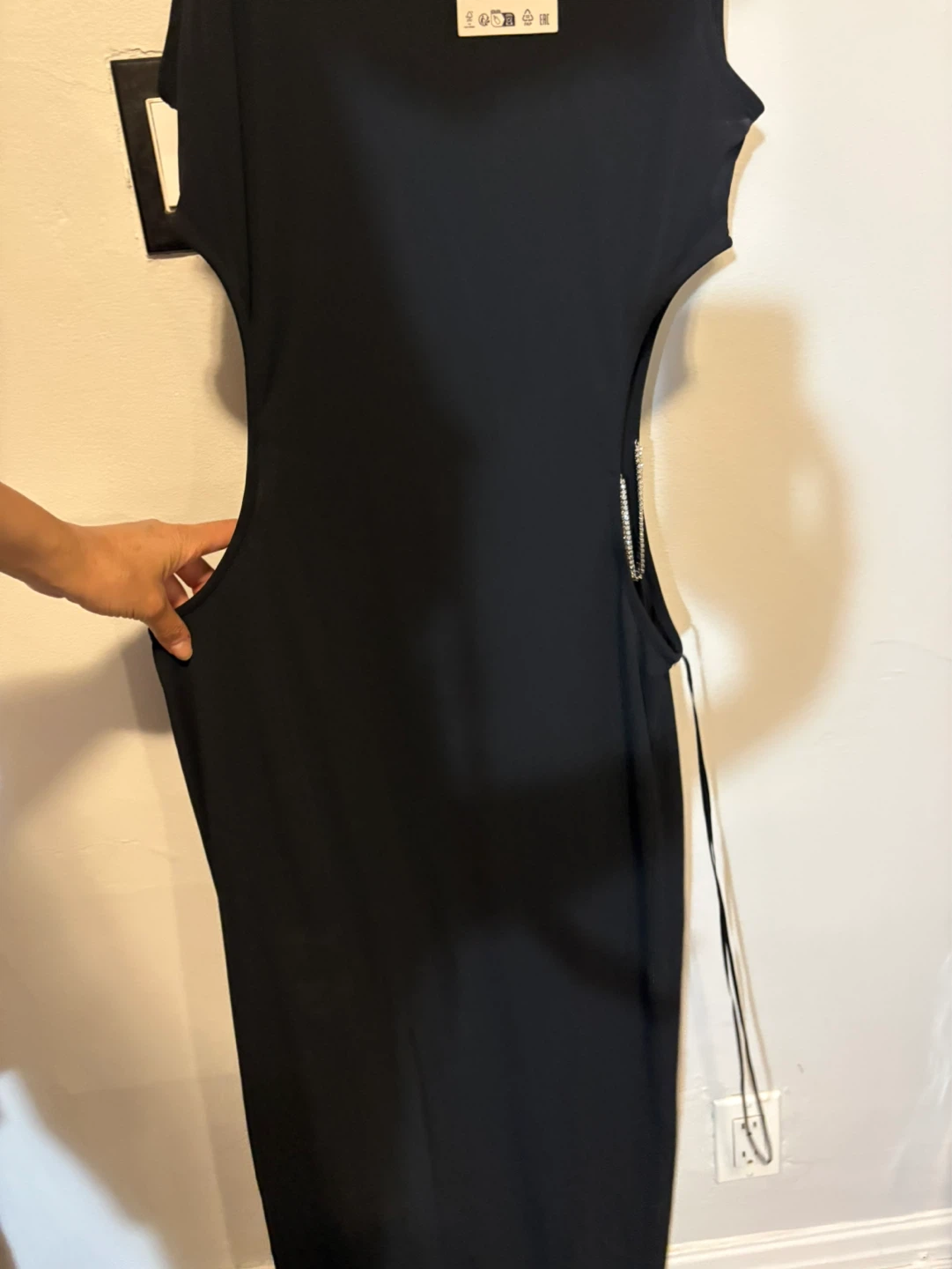 ZARA Black Cut-Out Maxi Dress NWT L - photo 3