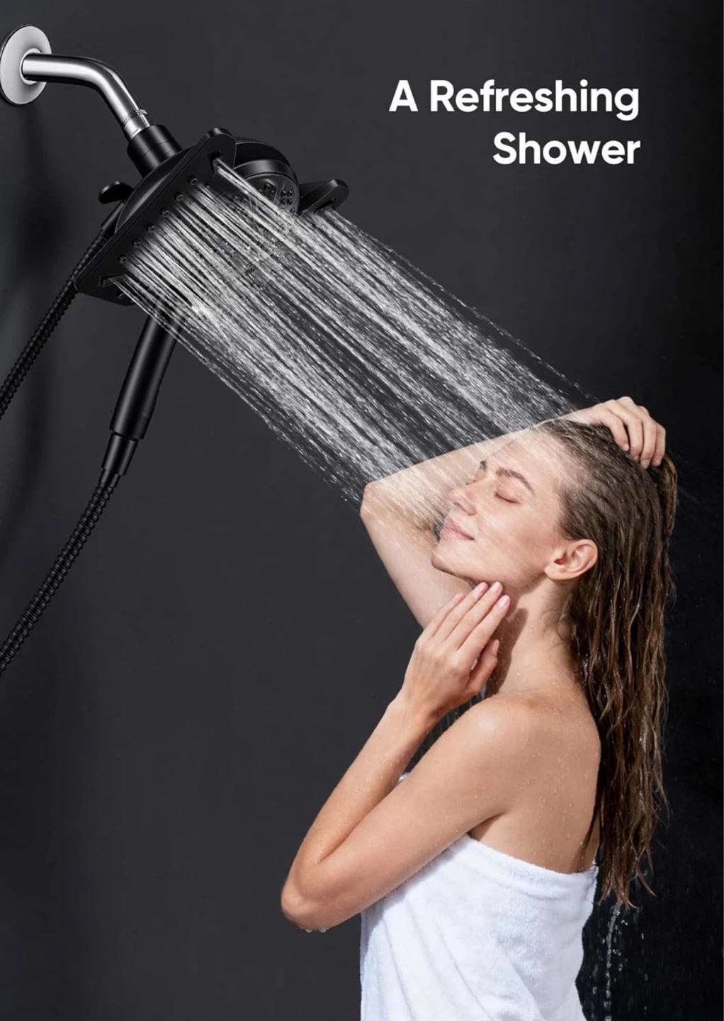 Black Shower Head with 9 Spray Settings - photo 5